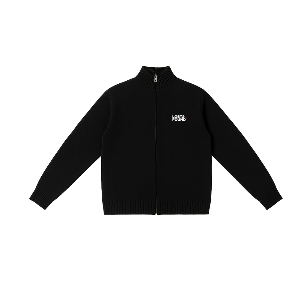 UNISEX BLACK KNIT JACKET