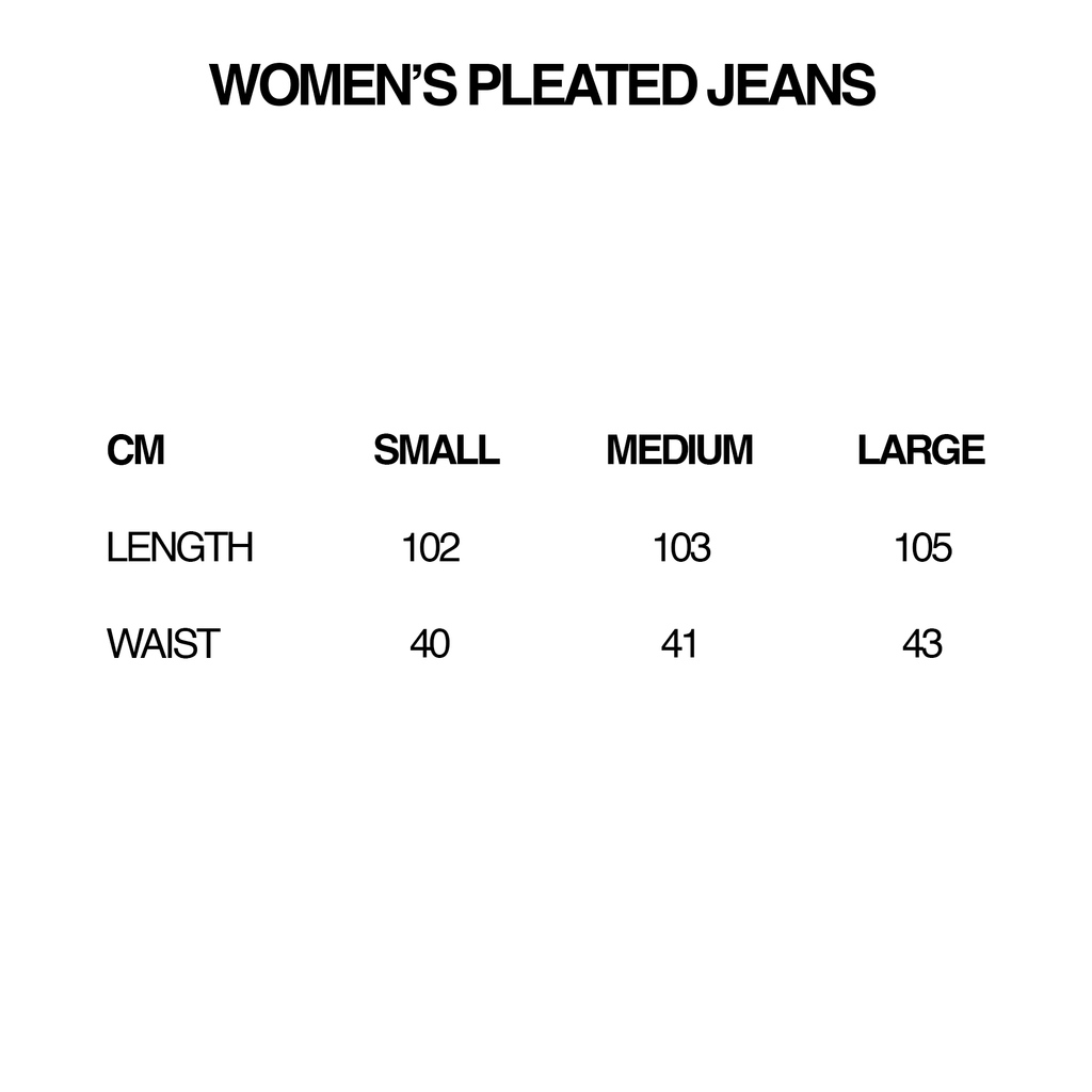 Women's Pleated Jeans